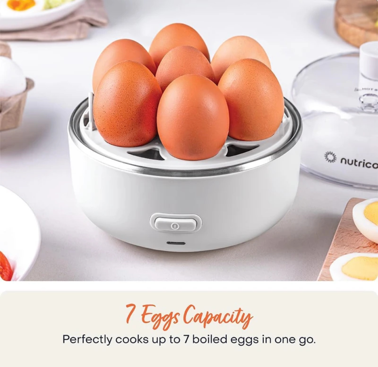 تخم مرغ پز نوتریکوک مدل EC207ME با بدنه پلاستیک