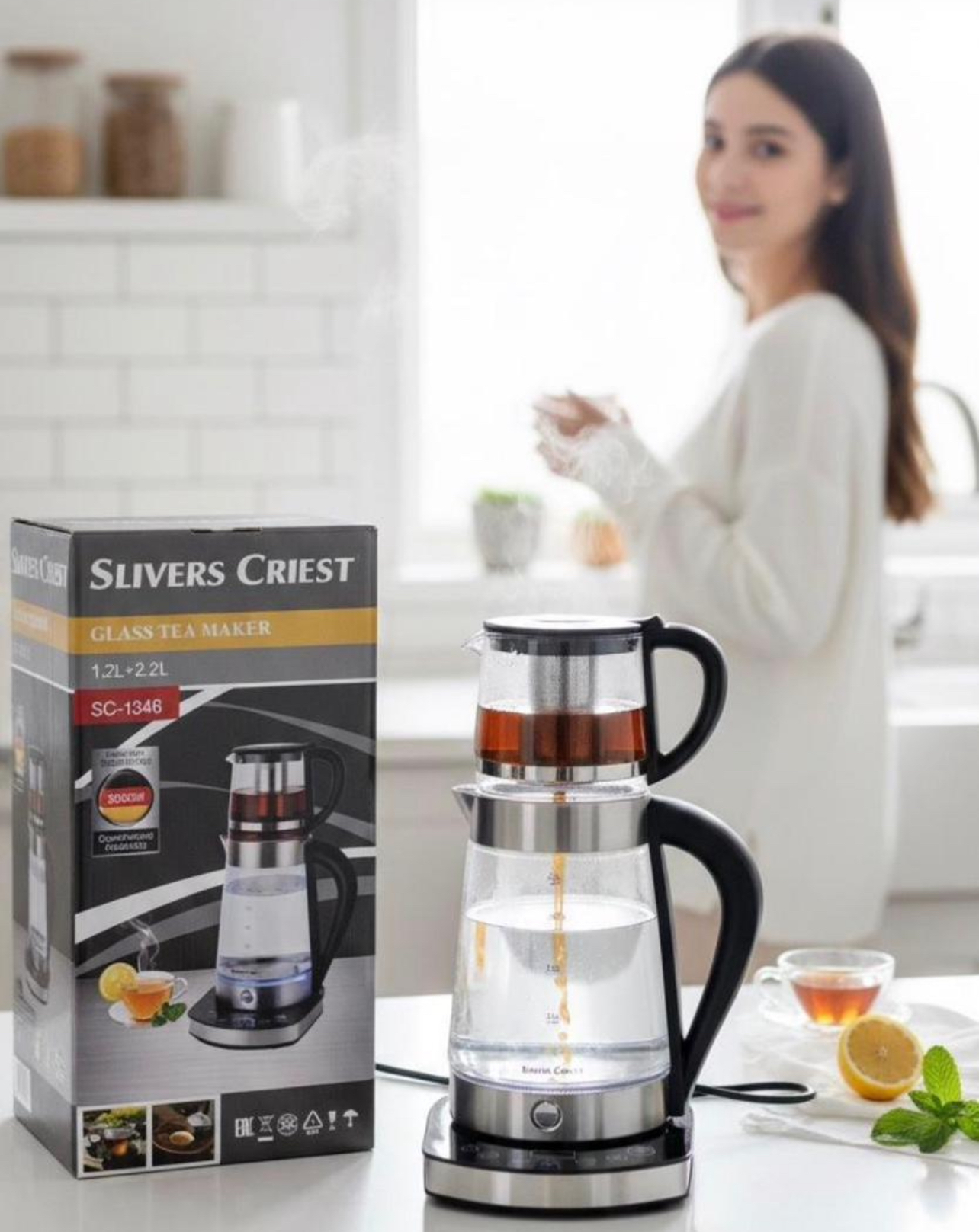 چای ساز روهمی سیلور کرست مدلsc1346