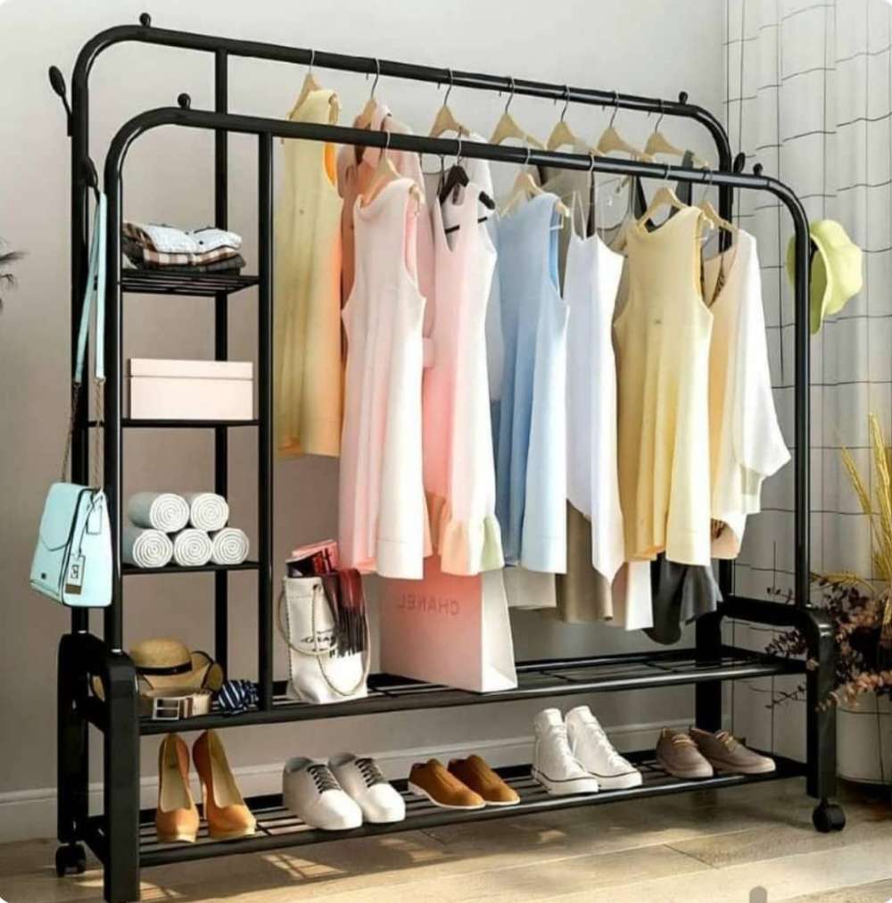 رگال دوبل دوطبقه قفسه دار چرخ دار با تحمل 58کیلو گرم