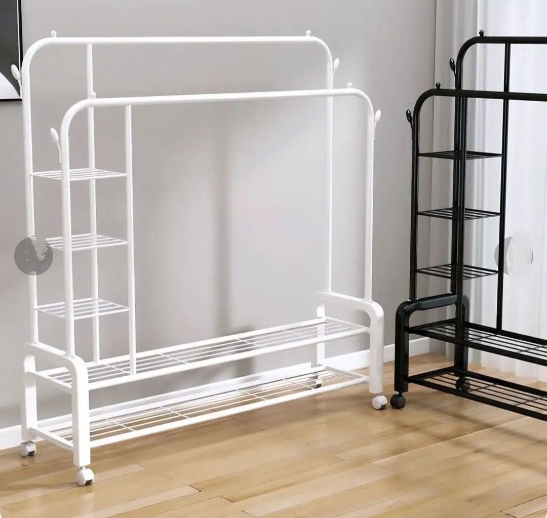 رگال دوبل دوطبقه قفسه دار چرخ دار با تحمل 58کیلو گرم