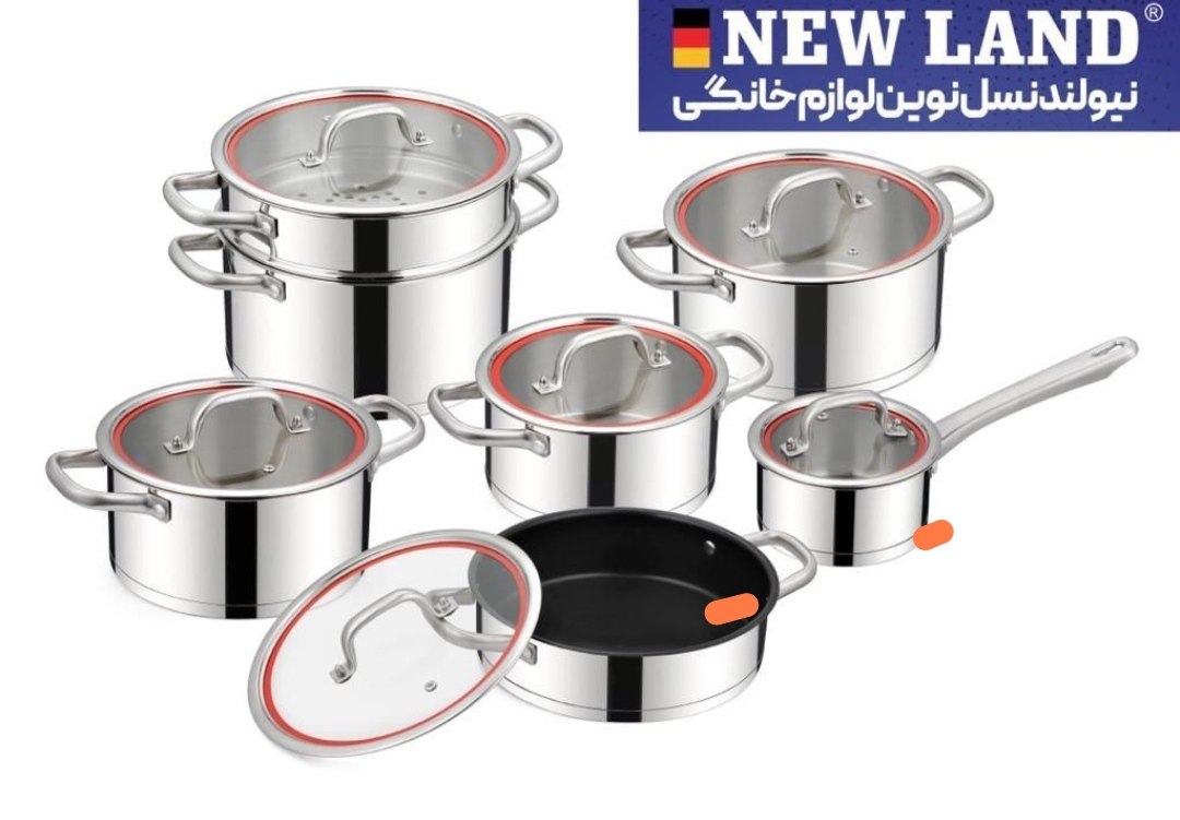 سرویس قابلمه استیل 13 پارچ نیولند مدل 2925